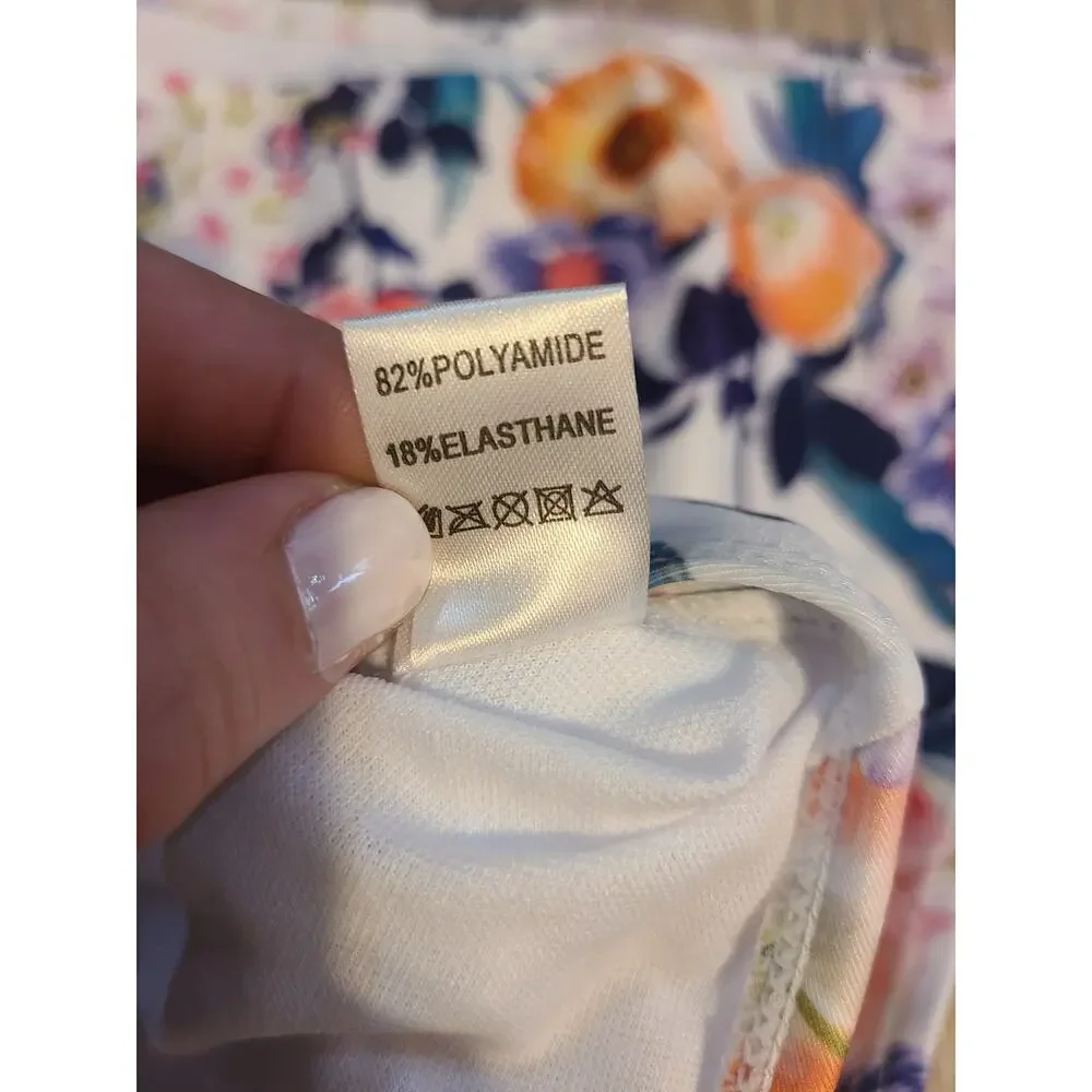 Unknown brand xl womens floral two piece swimsuit